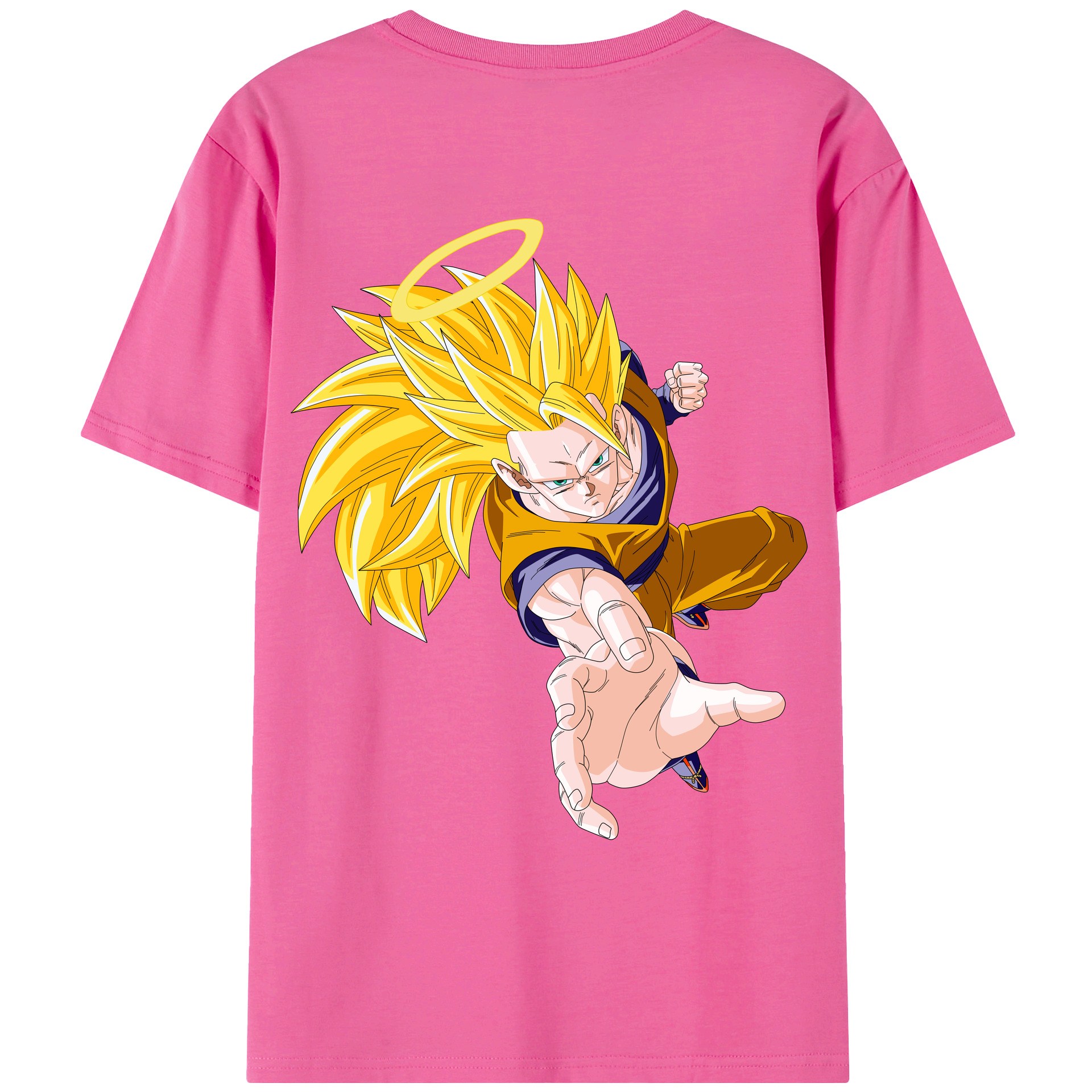 （画像用） ドラゴンボール 孫悟空（そん ごくう）Son Goku カカロット DRAGON BALL Kakarotto レディース半袖Tシャツ(バックプリント)